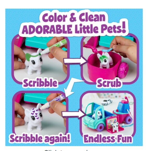 Scribble Scrubbie Pet Grooming Truck NEW Crayola 10 Pieces - Picture 4 of 5
